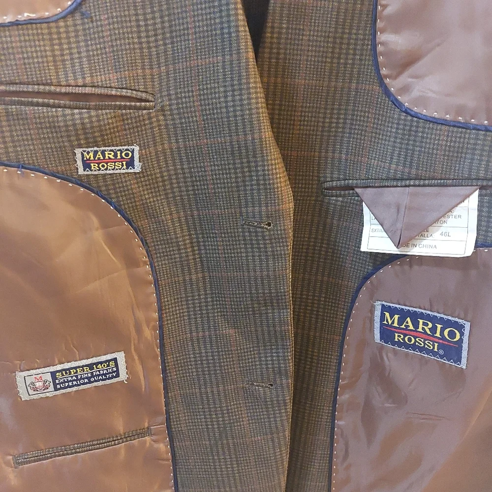 Mario Rossi Men's Brown Blazer Size 46L